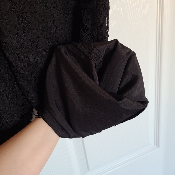 Lace ankle length J.Crew elastic waist trousers - black size 4 - Picture 8 of 9